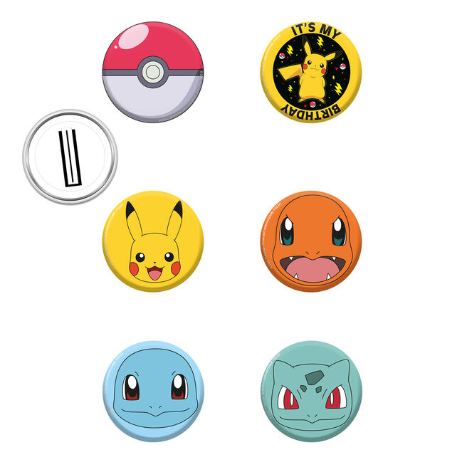 Pokemon Birthday Badges - Pack of 8