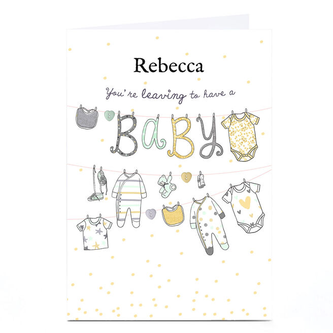 Personalised Leaving Card - Baby Clothes