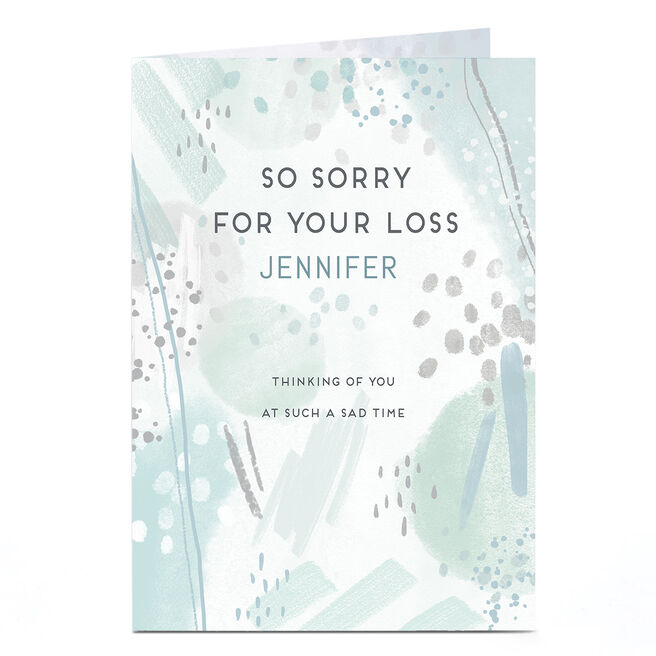 Personalised Sympathy Card - At This Sad Time