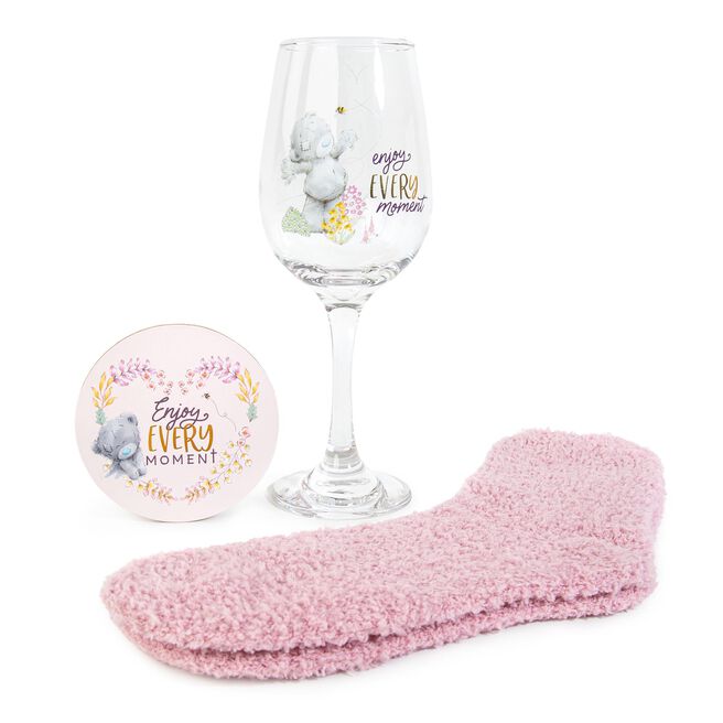 Me to You Tatty Teddy Wine Glass, Coaster & Socks Gift Set