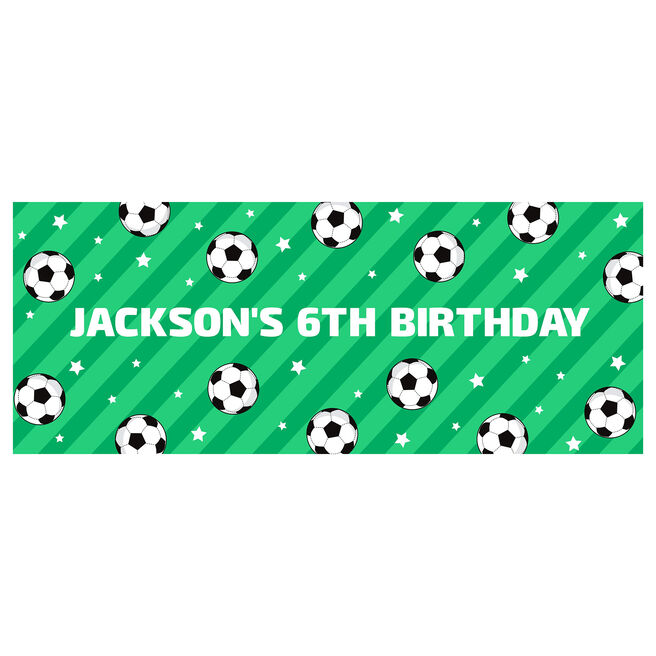 Football Personalised Party Banner