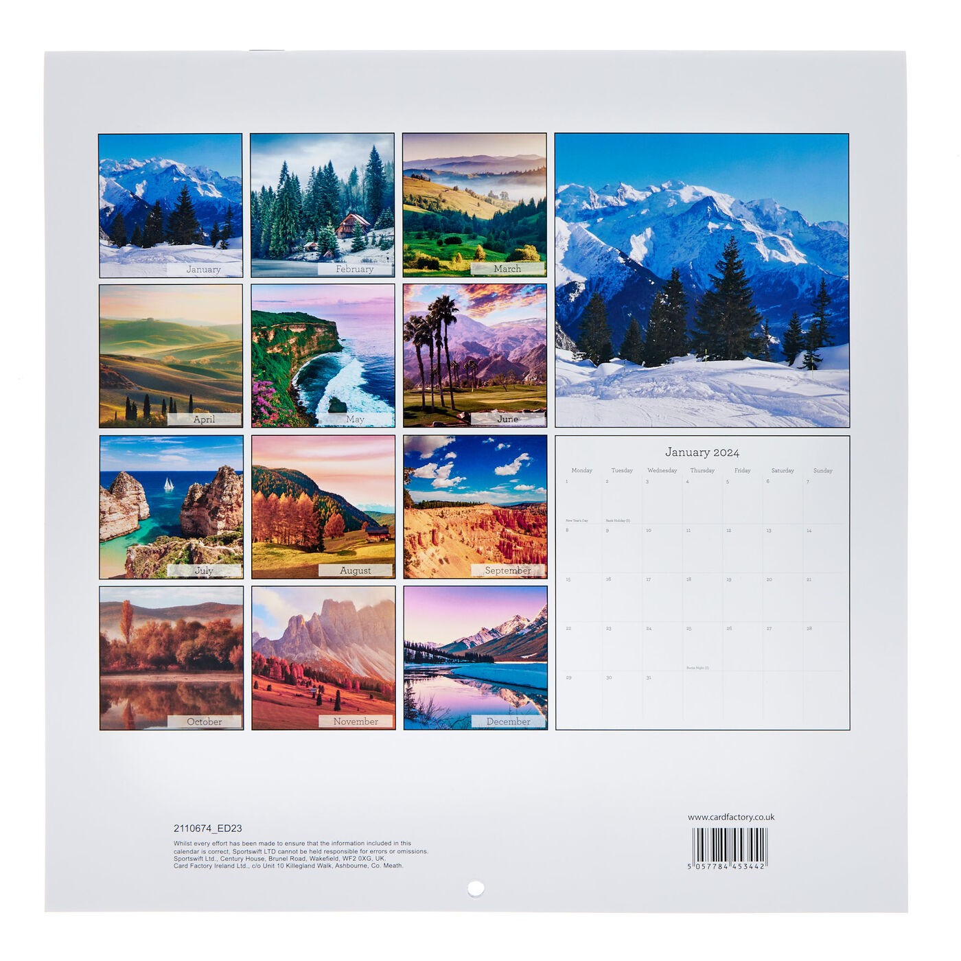 Buy Landscapes 2024 Square Calendar for GBP 2.99 Card Factory UK