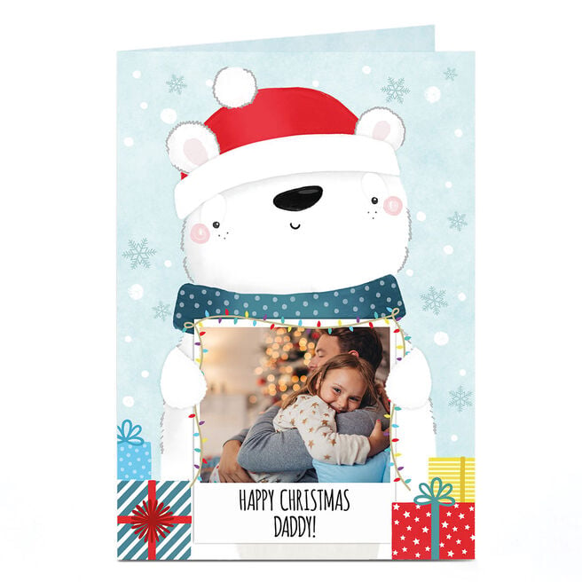 Photo Christmas Card - Polar Bear Polaroid
