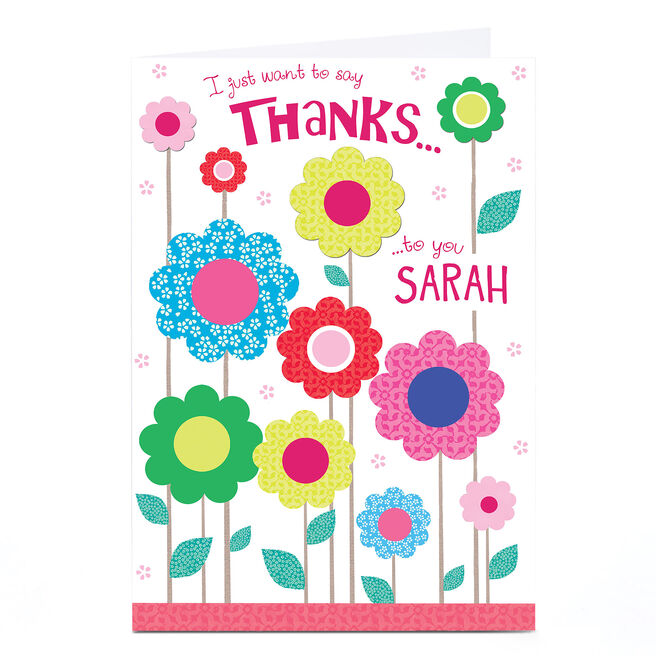 Personalised Thank You Card - I Just Want To Say