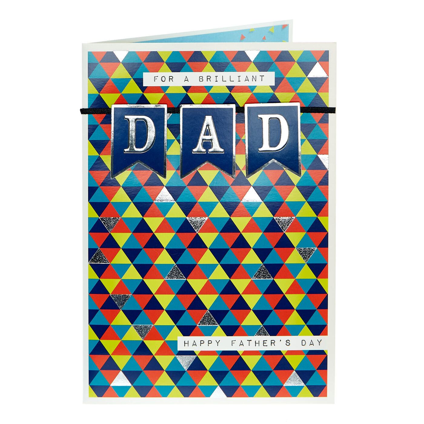 Buy Fathers Day Card Dad Colourful Triangles For Gbp 129 Card Factory Uk 