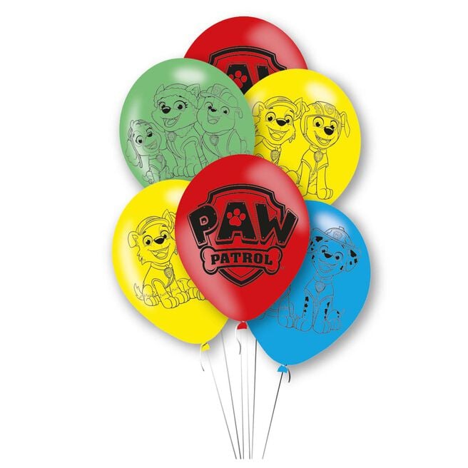 Paw Patrol Latex Balloons - Pack of 6