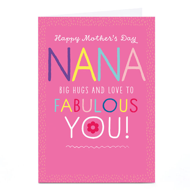Personalised Shout! Mother's Day Card - Fabulous You, Nana 