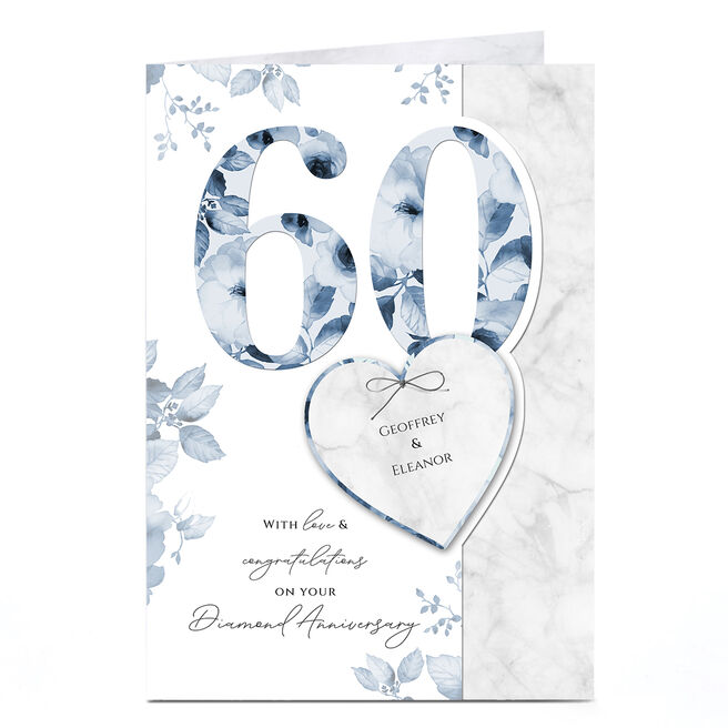 60th Wedding Anniversary Cards, Diamond 60th Wedding Anniversary Cards UK