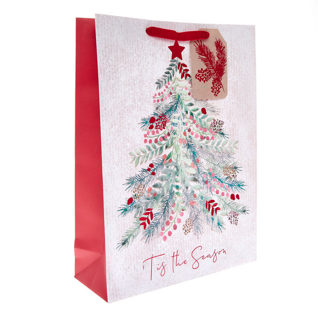 Tis The Season Tree Extra Large Portrait Christmas Gift Bag