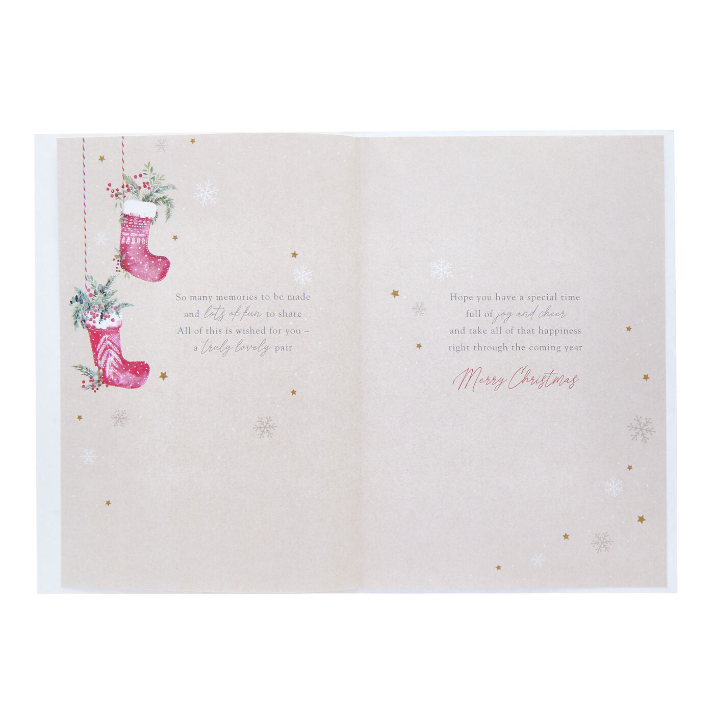 Buy Son And Daughter In Law Stockings Christmas Card For Gbp 129 Card 3656