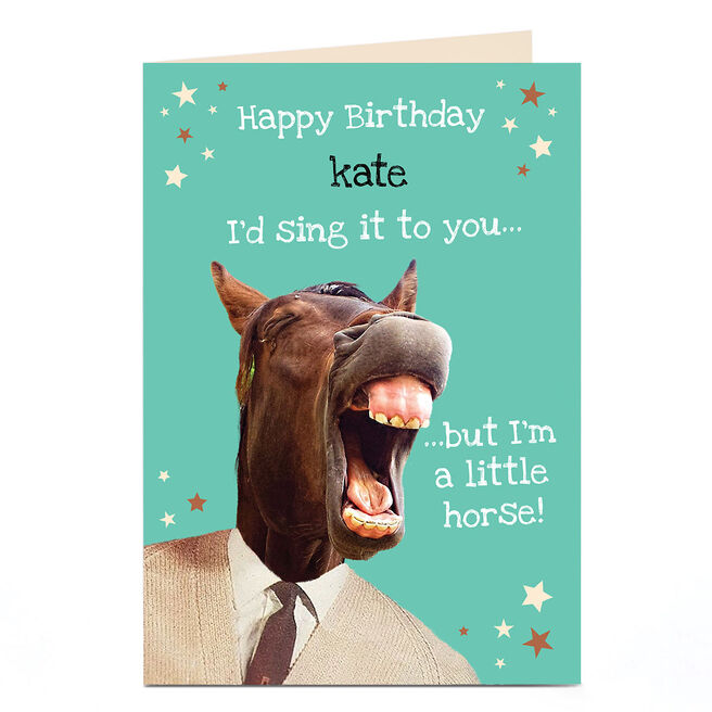 Personalised Heritage Wild Birthday Card - A Little Horse!