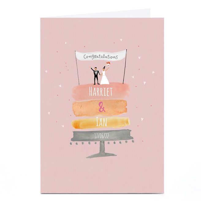 Personalised Wedding Card - Cake Topper