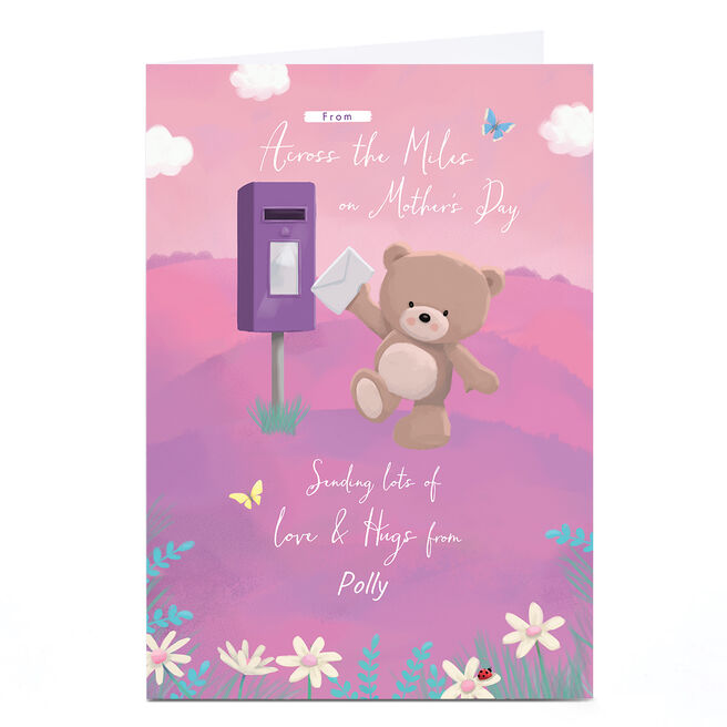 Personalised Hugs Bear Mother's Day Card - Across The Miles