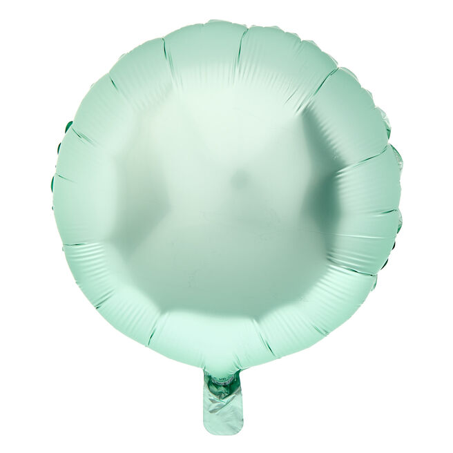 Silk Lustre Round Mint Green 18-Inch Foil Helium Balloon