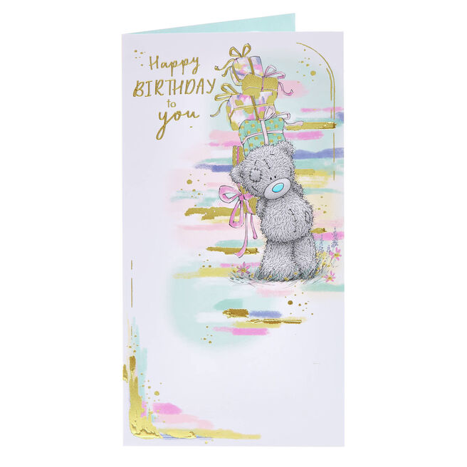 Me To You Tatty Teddy Present Pile Birthday Card