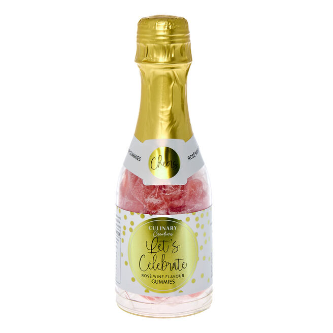 Let's Celebrate Rose Wine Gummies in a Bottle