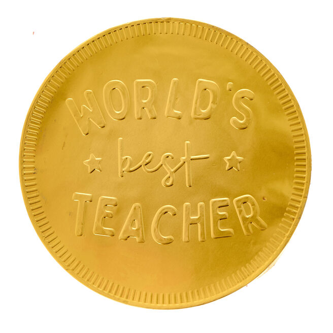 World's Best Teacher Giant Chocolate Coin 