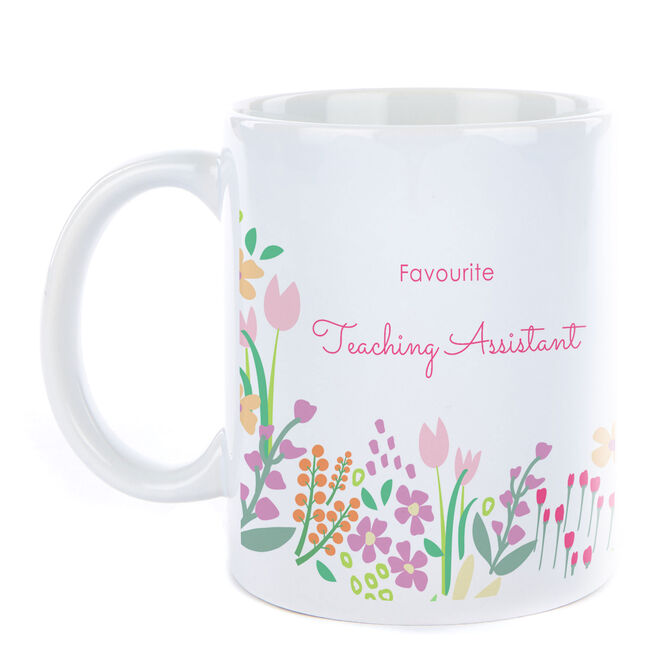 Personalised Thank You Teacher Mug - Floral Favourite