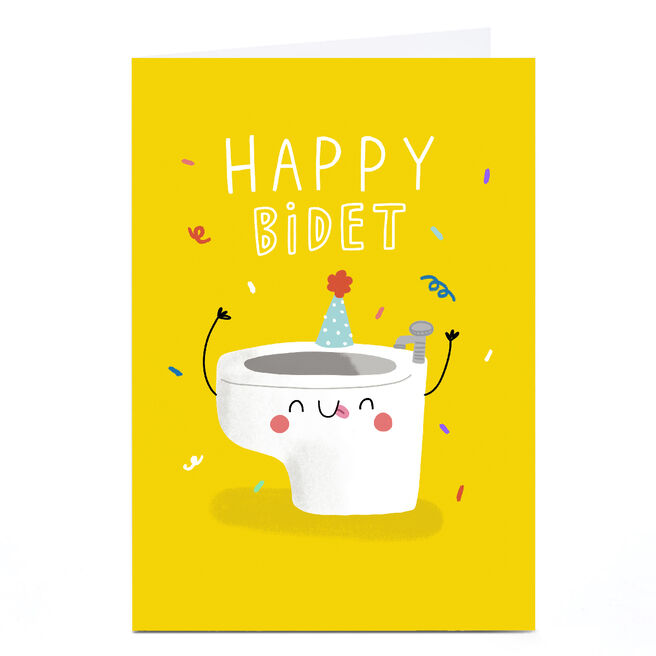 Personalised Jess Moorhouse Birthday Card - Happy Bidet