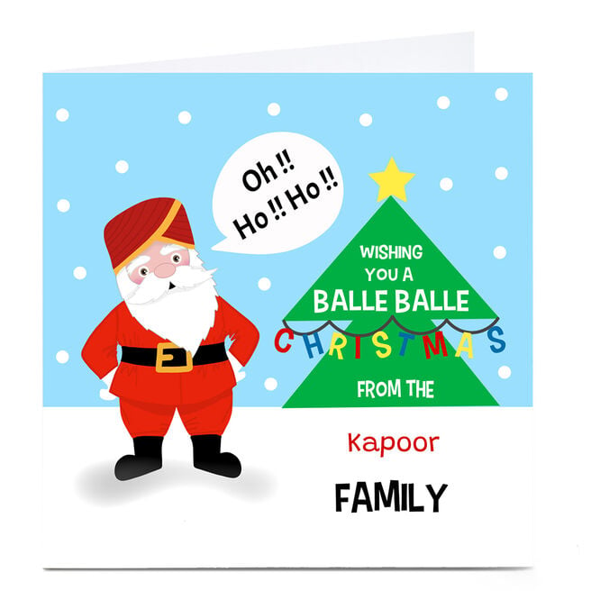 Personalised Roshah Designs Christmas Card - Oh Ho Ho!