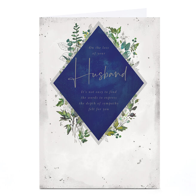 Personalised Sympathy Card - Loss of Your Husband