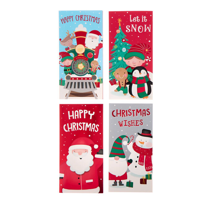 Cute Christmas Money Wallets - Pack of 4