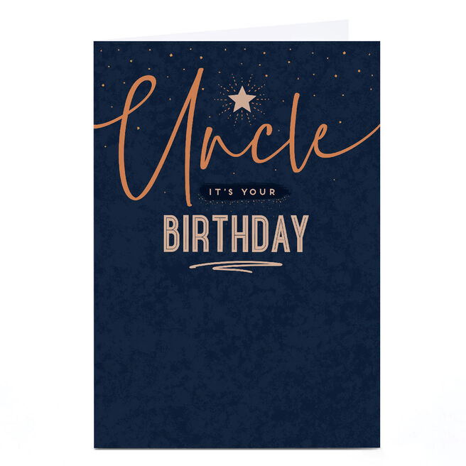 Personalised Birthday Card - Star Uncle