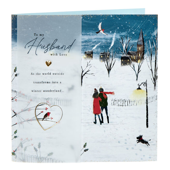 For My Husband With Love Premium Boxed Christmas Card