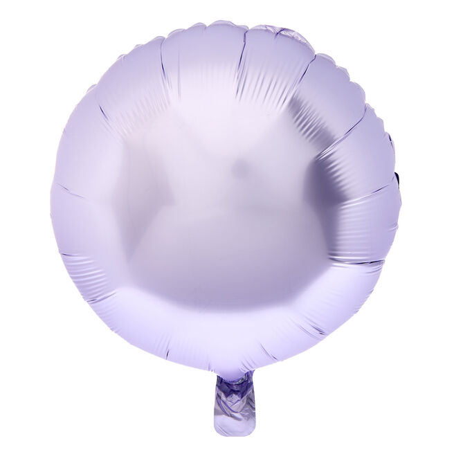 Silk Lustre Round Lilac 18-Inch Foil Helium Balloon