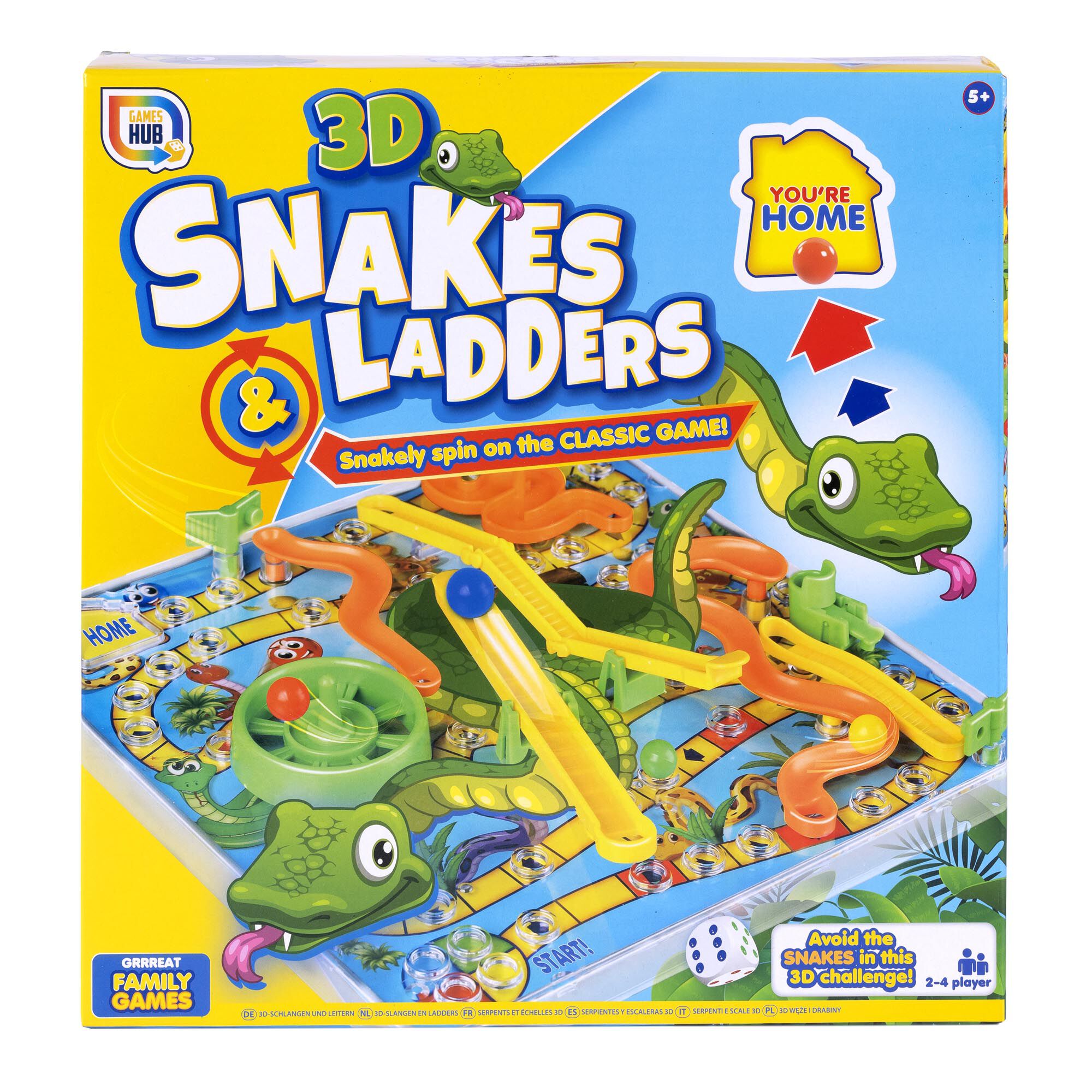 Buy Games Hub 3D Snakes & Ladders Board Game For GBP 5.99 | Card Factory UK