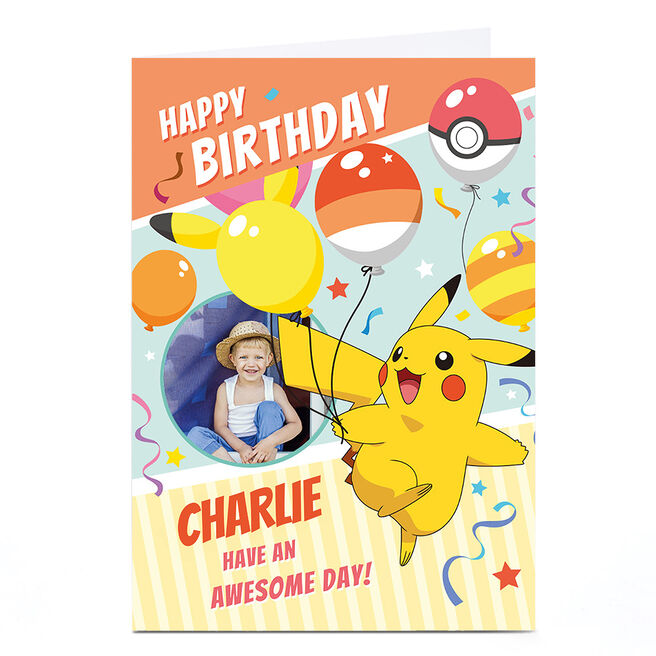 Photo Pokemon Birthday Card - Have An Awesome Day