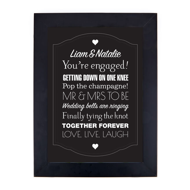 Personalised 'You're Engaged' Print