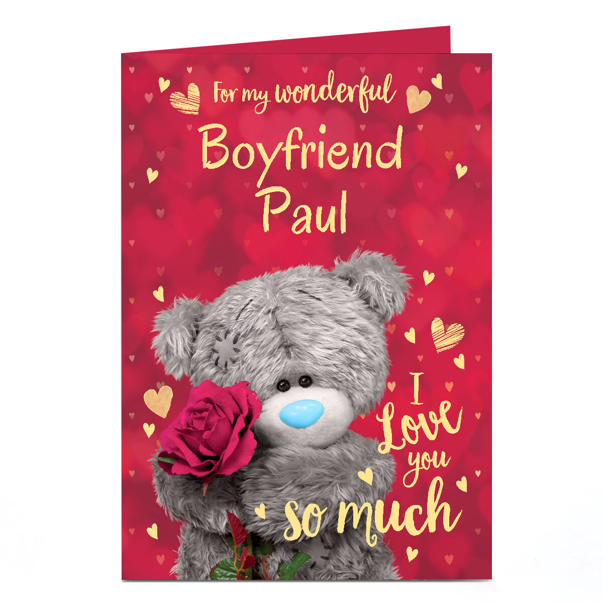 Personalised teddy for boyfriend online