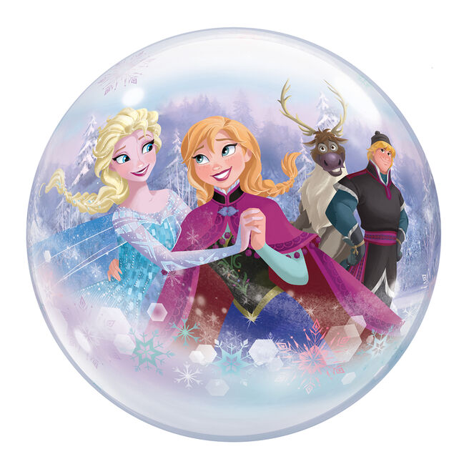 22-Inch Disney Frozen Bubble Balloon - DELIVERED INFLATED!