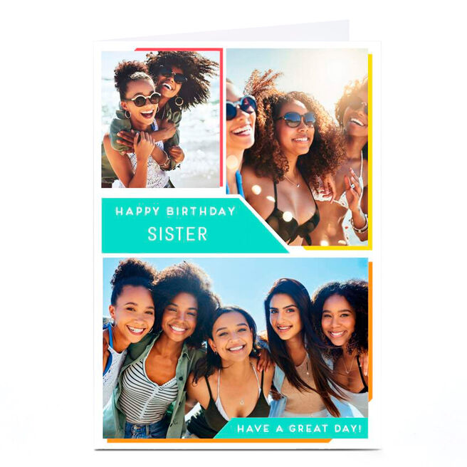 Personalised Photo Card - Collage, Sister