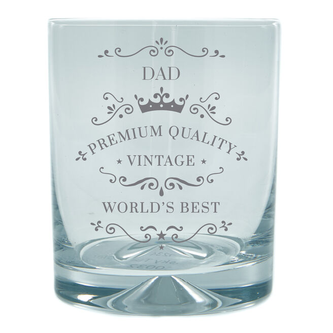 Personalised Engraved Stern Whisky Glass - Classic Dad