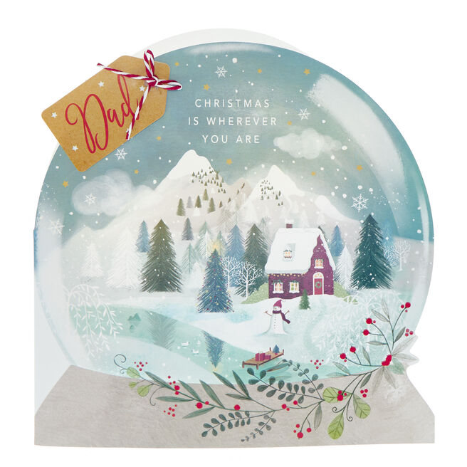 Dad Snowglobe Christmas Card