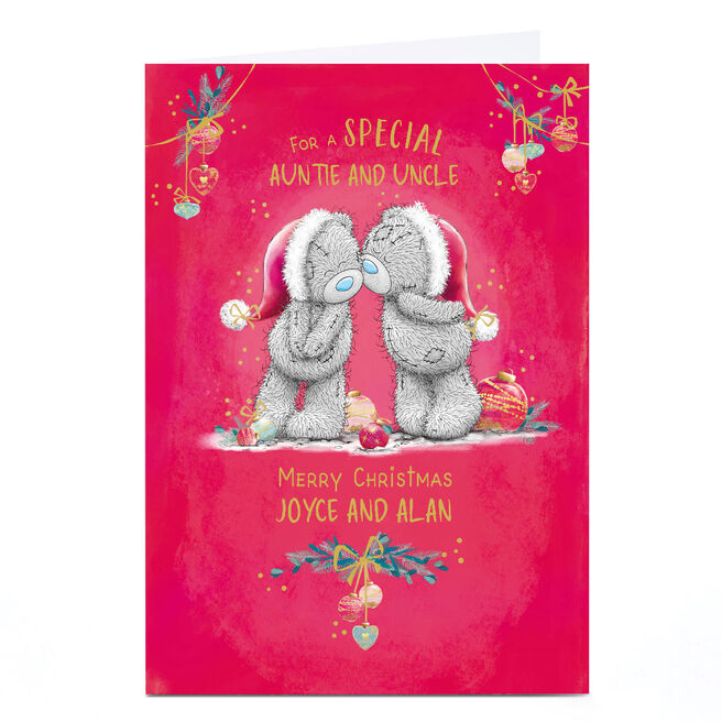 Personalised Tatty Teddy Christmas Card - For a Special Auntie and Uncle