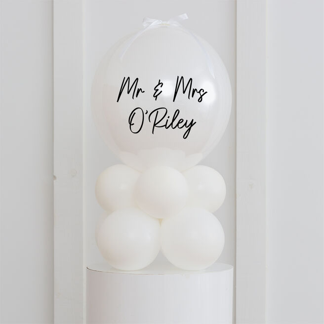 Personalised White Air-Filled Bubble Stack - DELIVERED INFLATED!