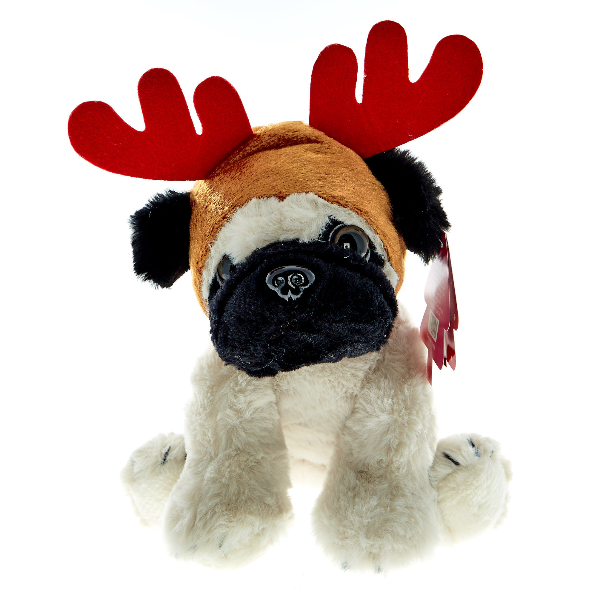 Buy Reindeer Pug Soft Toy for GBP 3.99 Card Factory UK