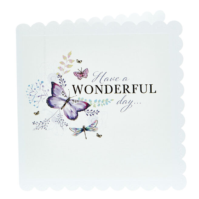 Birthday Card - Have A Wonderful Day Butterfly