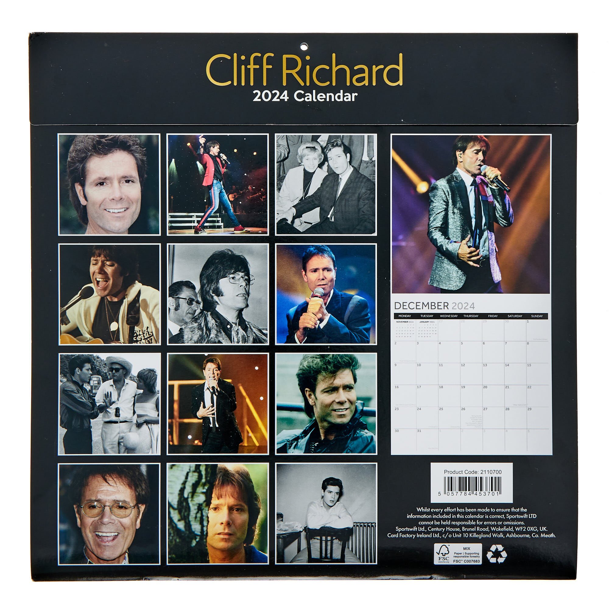 Buy Cliff Richard 2024 Square Calendar For GBP 3 99 Card Factory UK   Other 75455 3 