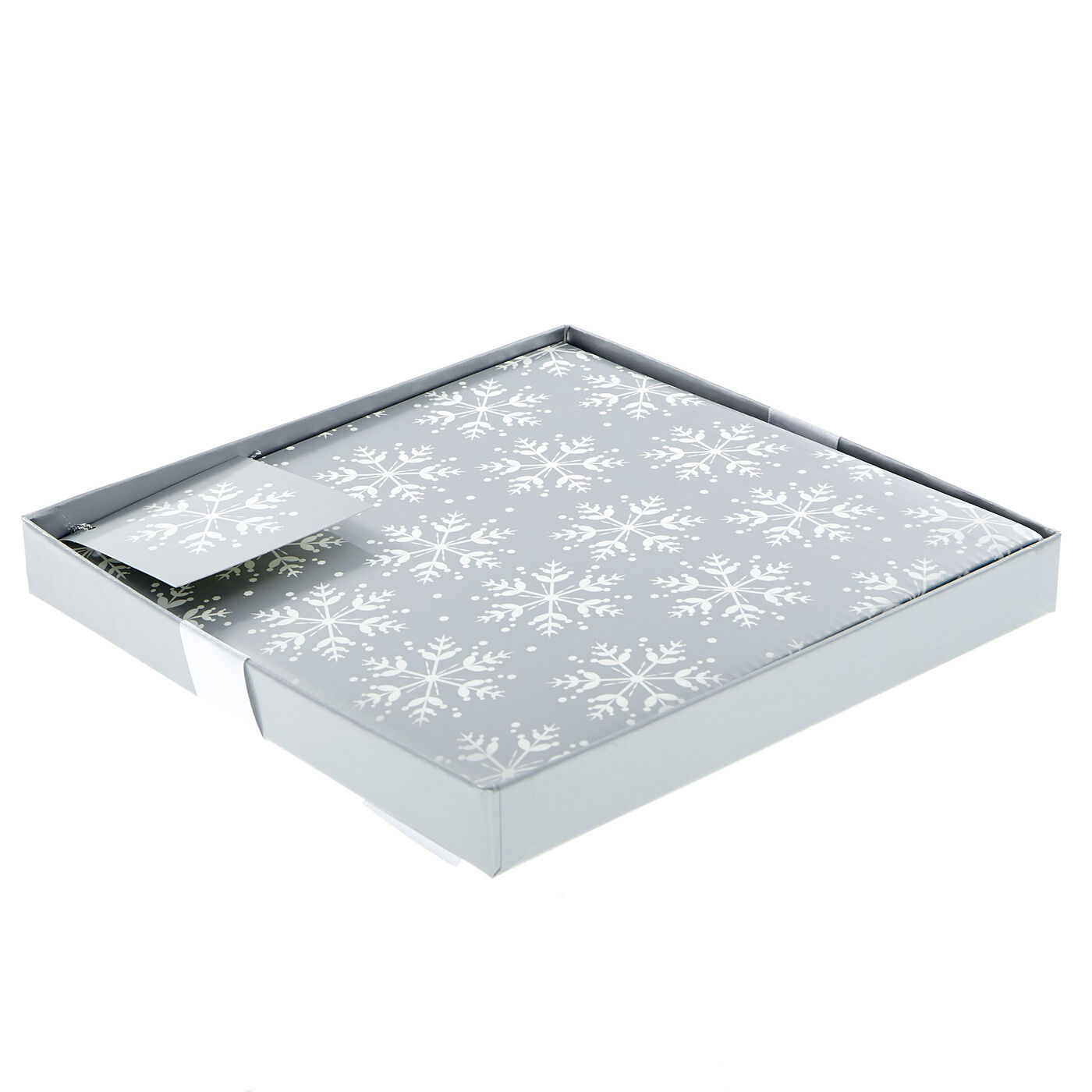 Buy Large Silver & White Flat-Pack Christmas Gift Box for GBP 1.49