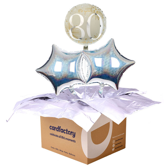 It's Your 80th Birthday Balloon Bouquet - DELIVERED INFLATED!