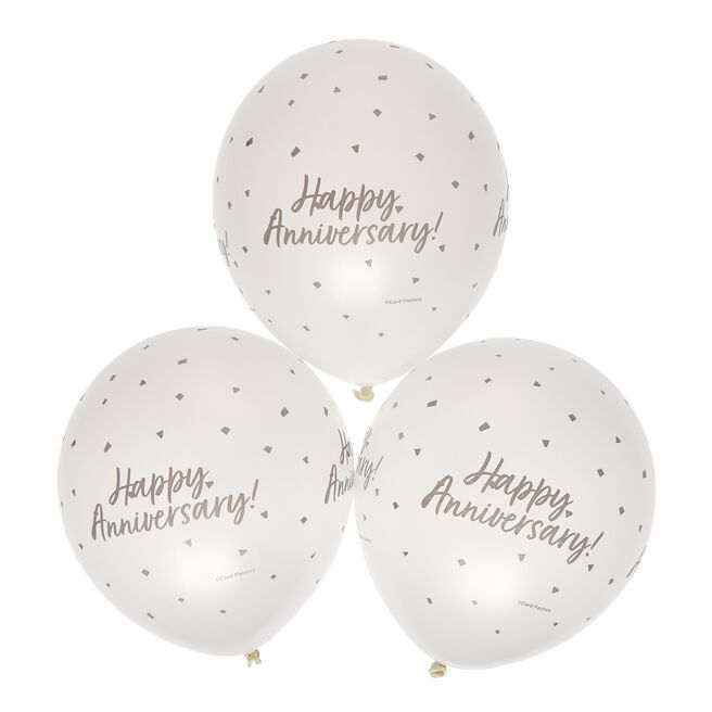 Latex Happy Anniversary Balloons - Pack of 6