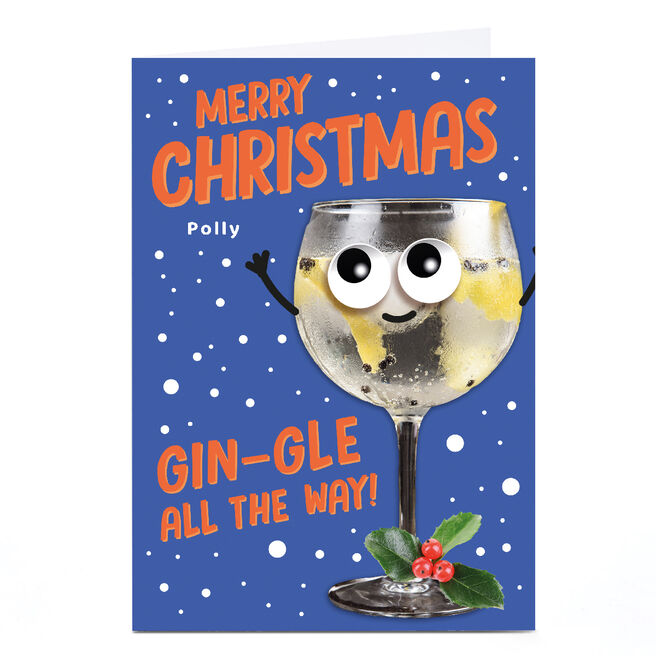 Personalised Bangheads Christmas Card - Gin-gle all the way