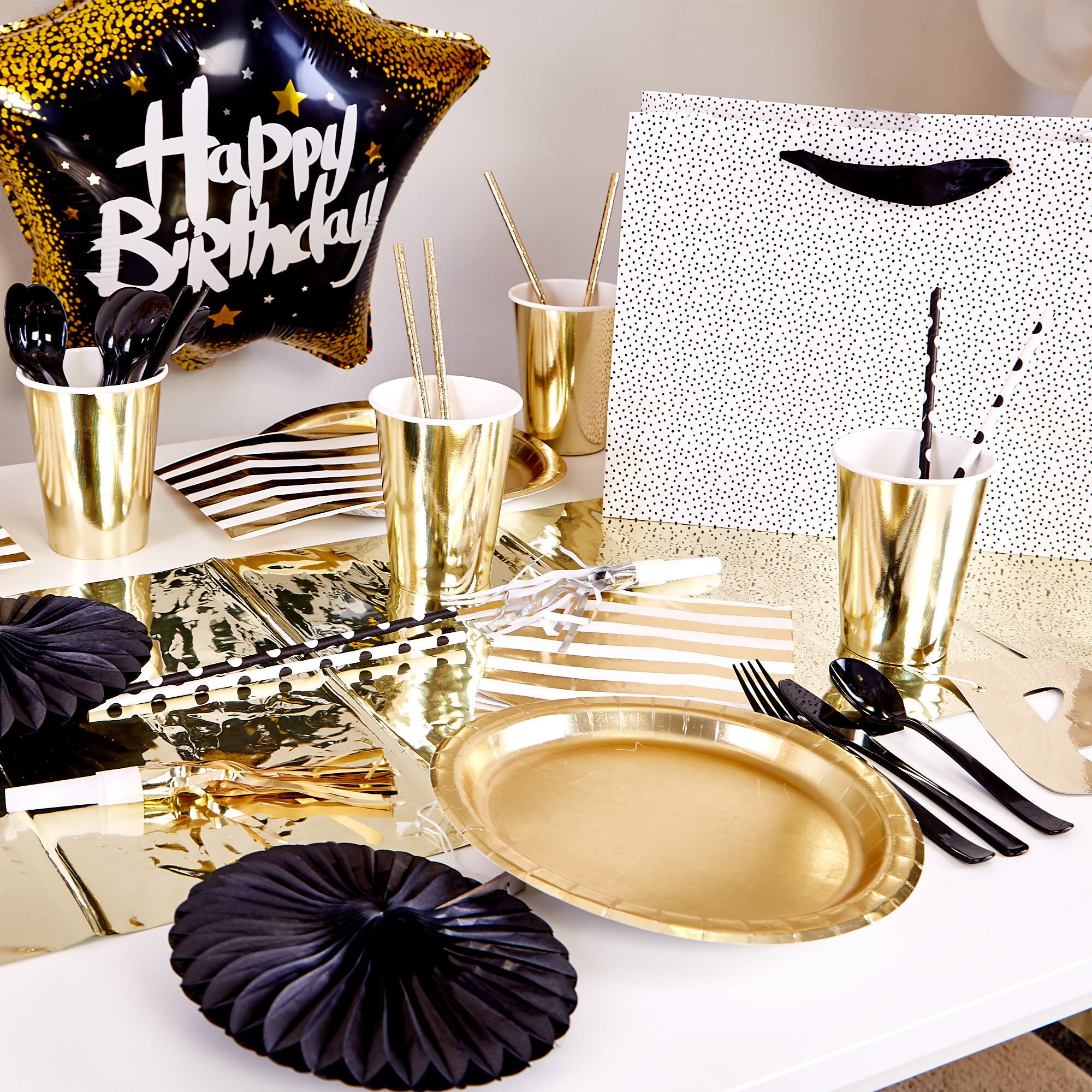 Black and online gold decorations