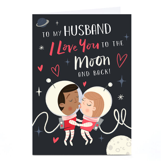 Personalised Dalia Clark Valentine's Day Card - Husband Love You