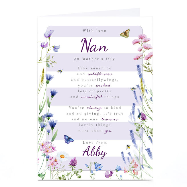 Personalised Mother's Day Card - Lovely Things
