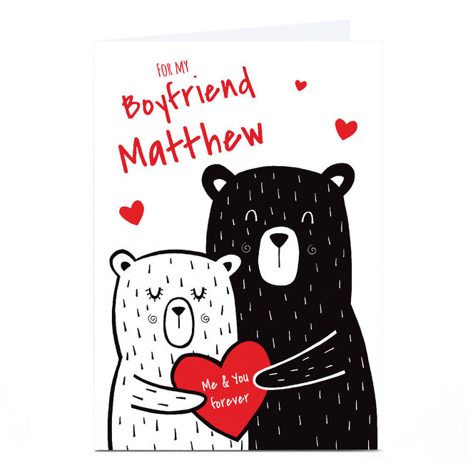 Personalised Valentine's Day Card - Me & You Forever Bears